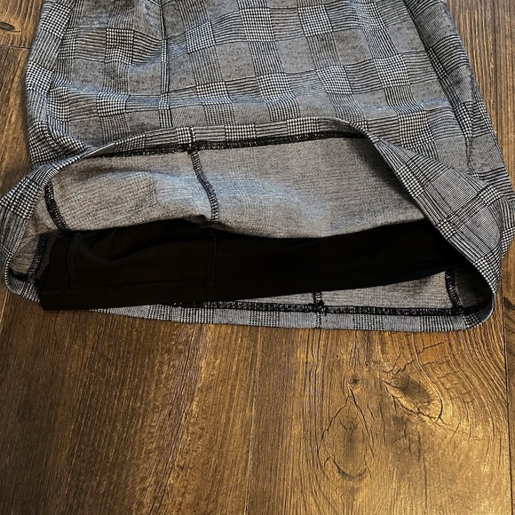 Forever 21 Black Gray Plaid Mini Dress Women's Large‎ Sleeveless Checkered Lined - Picture 13 of 14